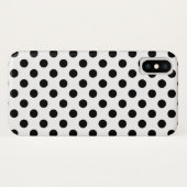 Coques Case-Mate iPhone Pois noirs en blanc (Dos (Horizontal))