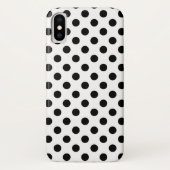 Coques Case-Mate iPhone Pois noirs en blanc (Dos)