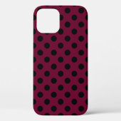 Coques Case-Mate iPhone Pois noirs en Bourgogne (Verso)