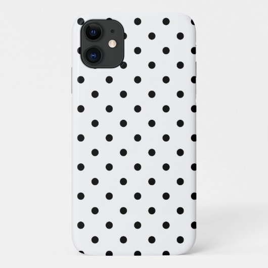 Coques Case-Mate iPhone Pois noirs et blancs (Dos)