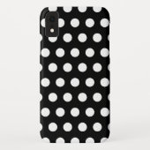 Coques Case-Mate iPhone Pois noirs et blancs (Dos)