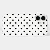 Coques Case-Mate iPhone Pois noirs et blancs (Verso (horizontal))