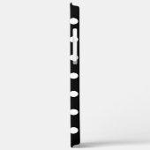 Coques Case-Mate iPhone Pois noirs et blancs avec monogramme (Verso / Gauche)