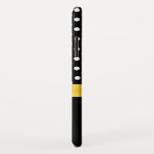 Coques Case-Mate iPhone Pois noirs et blancs et Edelweiss (Dos/Droite)