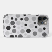Coques Case-Mate iPhone Pois Noirs Et Gris, (Dos (Horizontal))