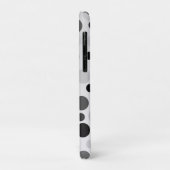 Coques Case-Mate iPhone Pois Noirs Et Gris, (Dos/Gauche)