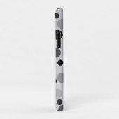 Coques Case-Mate iPhone Pois Noirs Et Gris, (Dos/Droite)