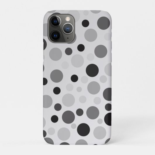 Coques Case-Mate iPhone Pois Noirs Et Gris, (Dos)