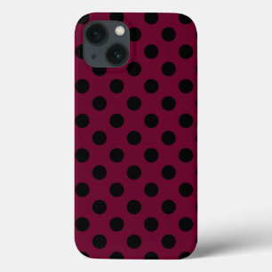 Case-Mate iPhone Case Pois noirs sur Coque-coque iphone bordeaux