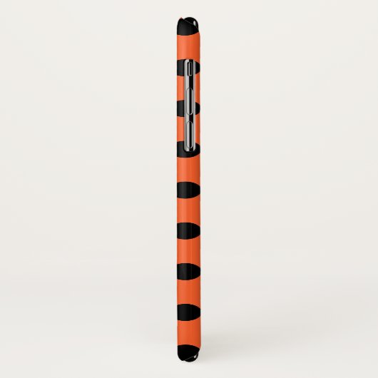 Coques Case-Mate iPhone Pois noirs sur orange (Dos/Gauche)