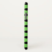 Coques Case-Mate iPhone Pois noirs sur vert citron (Dos/Droite)