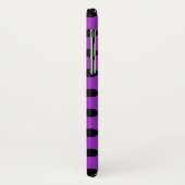 Coques Case-Mate iPhone Pois noirs sur violet (Dos/Gauche)