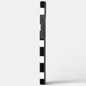 Coques Case-Mate iPhone Pois Or Chic Avec Bandes Noires Et Blanches (Verso / Gauche)