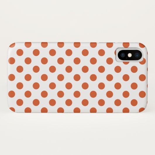 Coques Case-Mate iPhone Pois orange brûlés (Dos (Horizontal))
