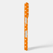 Coques Case-Mate iPhone Pois orange et blanc (Verso / Droite)