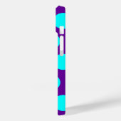Coques Case-Mate iPhone Pois pourpres et aqua (Verso / Gauche)