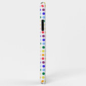 Coques Case-Mate iPhone Pois Rainbow joueurs Monogramme personnalisé (Dos/Droite)