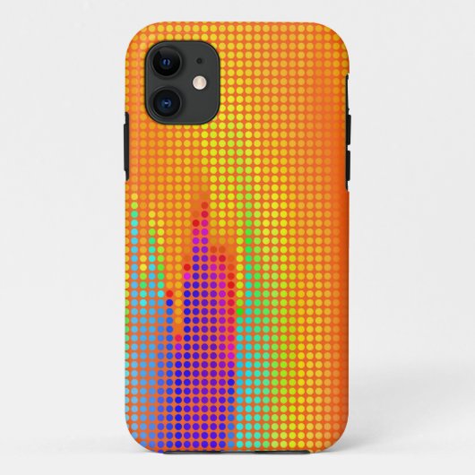 Coques Case-Mate iPhone Pois Rainbow Motif moderne (Dos)