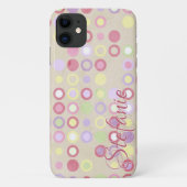 Coques Case-Mate iPhone Pois rétro (beige) (Dos)
