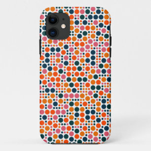 Etui iPhone Case-Mate Pois rétro Bleu rose orange