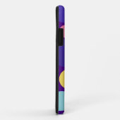 Coques Case-Mate iPhone Pois rétro | Jaune violet bleu rose (Dos/Droite)