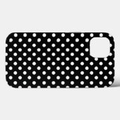 Coques Case-Mate iPhone Pois rétro noir et blanc (Verso (horizontal))