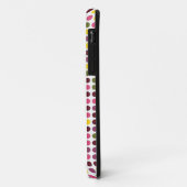 Coques Case-Mate iPhone Pois rétro | Vert jaune rose pourpre (Dos/Gauche)