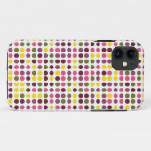 Coques Case-Mate iPhone Pois rétro | Vert jaune rose pourpre (Dos (Horizontal))