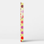 Coques Case-Mate iPhone Pois rétro | Violet rouge Brown (Verso / Gauche)