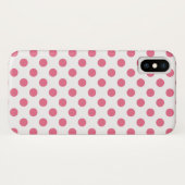 Coques Case-Mate iPhone Pois rose et blanc (Dos (Horizontal))