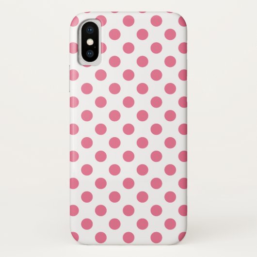 Coques Case-Mate iPhone Pois rose et blanc (Dos)