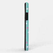Coques Case-Mate iPhone Pois rose et blanc (Dos/Droite)