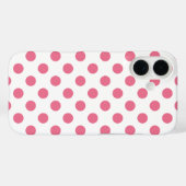 Coques Case-Mate iPhone Pois rose et blanc (Verso (horizontal))