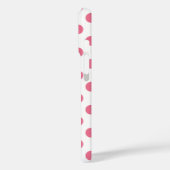 Coques Case-Mate iPhone Pois rose et blanc (Verso / Gauche)