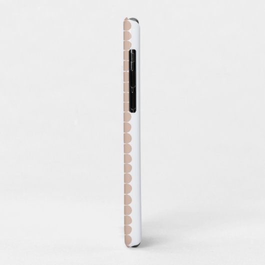 Coques Case-Mate iPhone Pois rose et blanc moderne (Dos/Gauche)