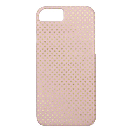 Coques Case-Mate iPhone pois rose et or brillant (Dos)