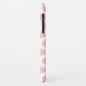 Coques Case-Mate iPhone Pois rose monogramme (Dos/Gauche)