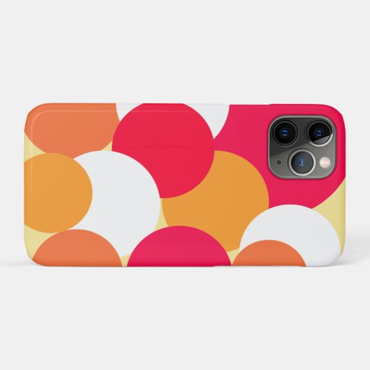 Coques Case-Mate iPhone Pois rose, orange et jaune (Dos (Horizontal))