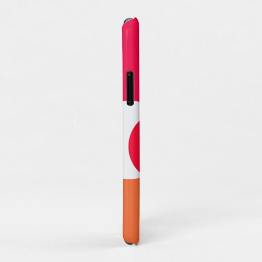 Coques Case-Mate iPhone Pois rose, orange et jaune (Dos/Droite)