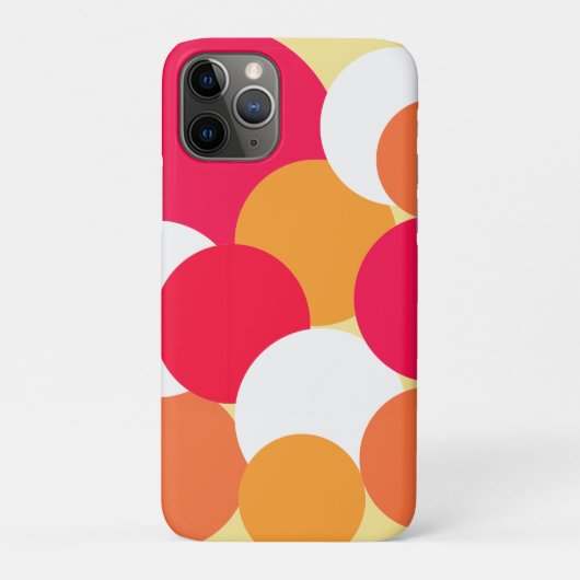 Coques Case-Mate iPhone Pois rose, orange et jaune (Dos)