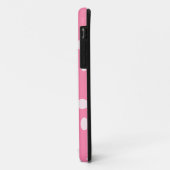 Coques Case-Mate iPhone Pois rose pâle sur rose (Dos/Gauche)