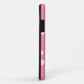 Coques Case-Mate iPhone Pois rose pâle sur rose (Dos/Droite)