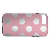 Coques Case-Mate iPhone Pois roses, argentés (Dos (Horizontal))