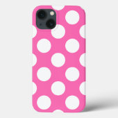 Coques Case-Mate iPhone Pois roses chauds (Verso)
