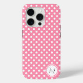 Coques Case-Mate iPhone Pois roses et blancs (Verso)