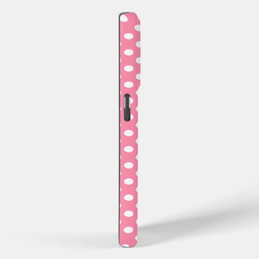 Coques Case-Mate iPhone Pois roses et blancs (Verso / Droite)