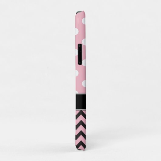 Coques Case-Mate iPhone Pois roses et Chevron Monongram Mobile (Dos/Droite)