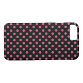 Coques Case-Mate iPhone pois roses et noirs (Dos (Horizontal))