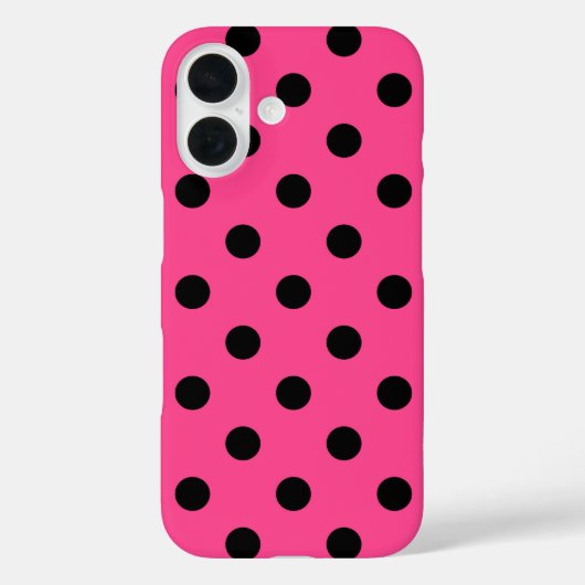 Coques Case-Mate iPhone Pois roses et noirs (Verso)