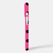 Coques Case-Mate iPhone Pois roses et noirs (Verso / Gauche)